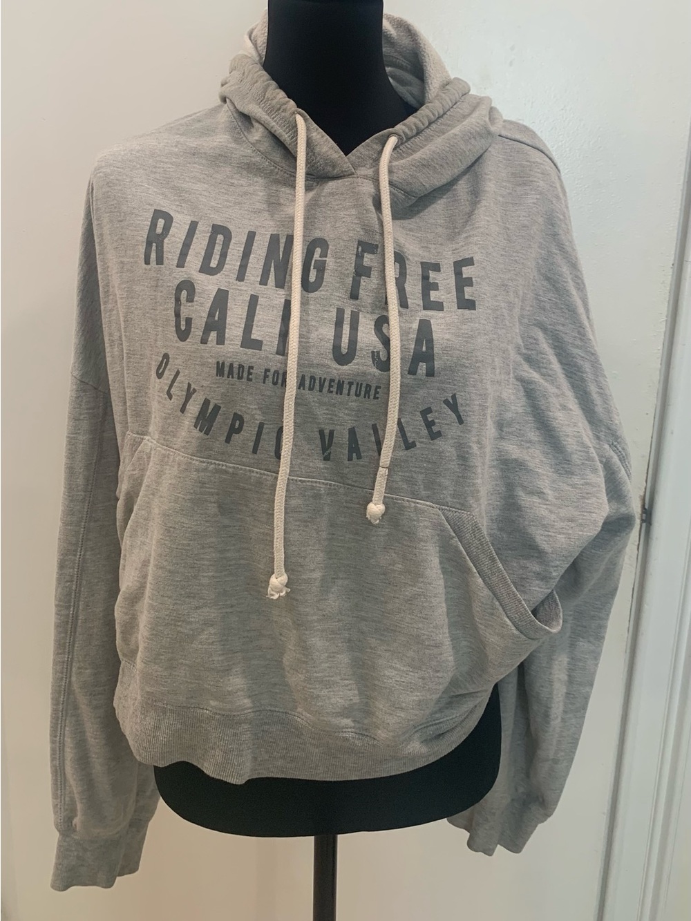Riding Free Cali USA Gray Hoodie Sweatshirt